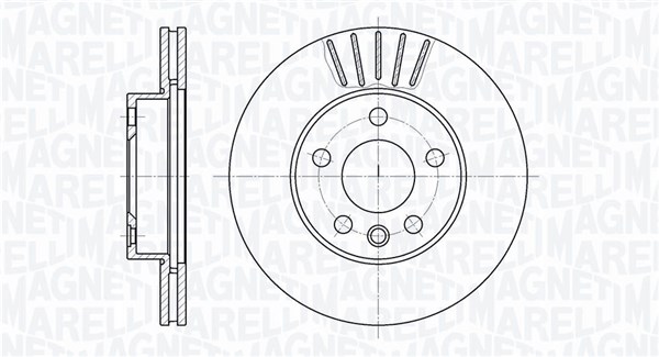 MAGNETI MARELLI Bremseskive 361302040324 280mm 24mm for VW