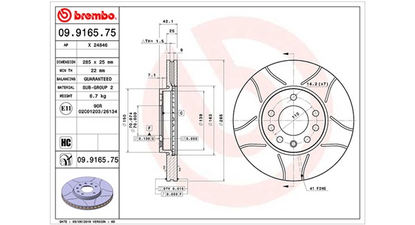MAGNETI MARELLI Bremseskive 360406008305 ventileret 285mm 25mm for OPEL SAAB VAUXHALL CADILLAC