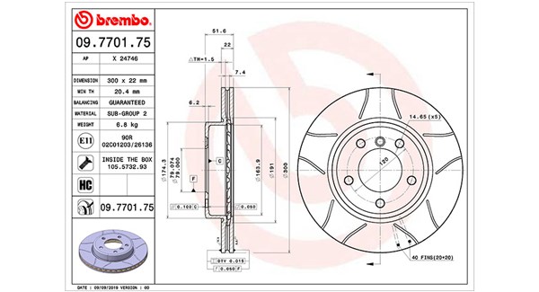 MAGNETI MARELLI Bremseskive 360406016705 ventileret 300mm 22mm for BMW