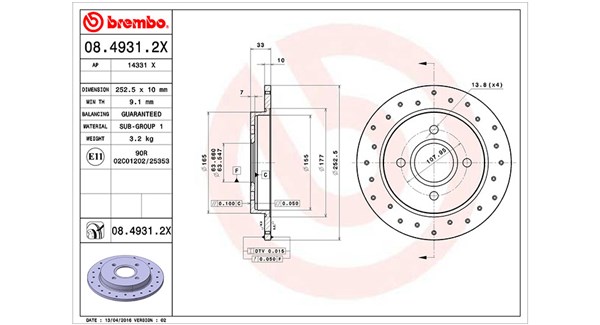 MAGNETI MARELLI Bremseskive 360406024602 253mm 10mm for FORD FORD USA