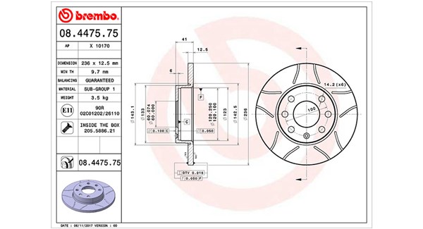 MAGNETI MARELLI Bremseskive 360406037205 236mm 12mm for OPEL VAUXHALL