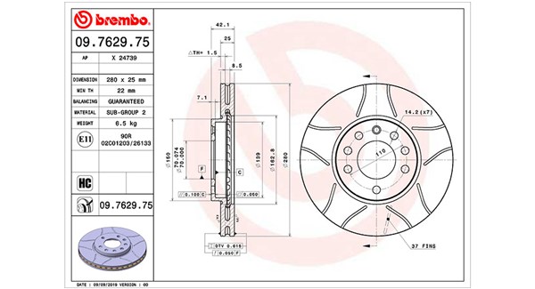 MAGNETI MARELLI Bremseskive 360406038805 ventileret 280mm 25mm for OPEL VAUXHALL