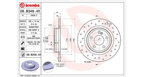 MAGNETI MARELLI Bremseskive 360406114102 fuld 295mm 10mm for MERCEDES-BENZ