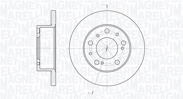 MAGNETI MARELLI Bremseskive 361302040211 256mm 16mm for TALBOT FIAT CITROËN