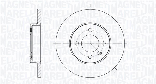 MAGNETI MARELLI Bremseskive 361302040225 256mm 13mm for VW