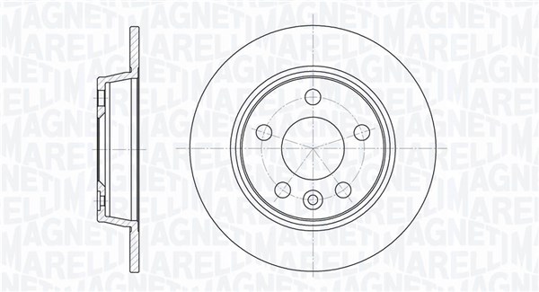 MAGNETI MARELLI Bremseskive 361302040245 268mm 10mm for FORD VW