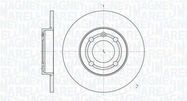 MAGNETI MARELLI Bremseskive 361302040239 239mm 10mm for VW