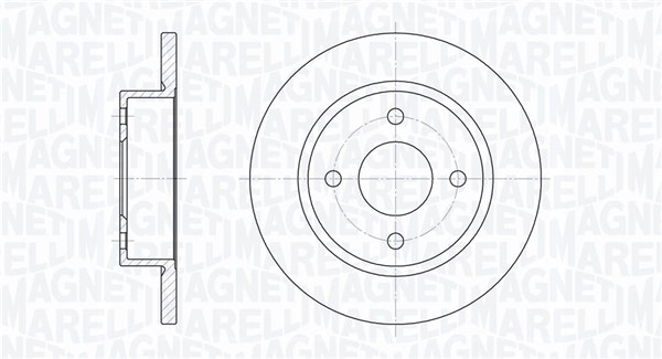 MAGNETI MARELLI Bremseskive 361302040235 234mm 12mm for NISSAN