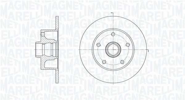 MAGNETI MARELLI Bremseskive 361302040241 245mm 10mm for AUDI