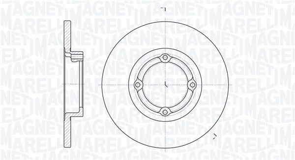 MAGNETI MARELLI Bremseskive 361302040267 236mm 13mm for DAEWOO