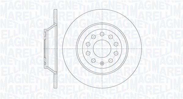 MAGNETI MARELLI Bremseskive 361302040279 302mm 12mm for AUDI