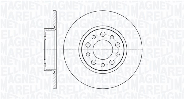 MAGNETI MARELLI Bremseskive 361302040285 278mm 12mm for ALFA ROMEO