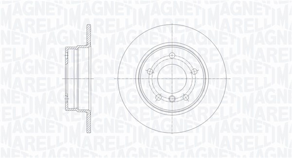 MAGNETI MARELLI Bremseskive 361302040307 280mm 10mm for BMW