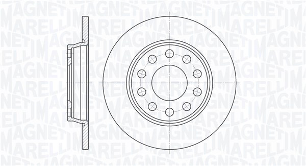 MAGNETI MARELLI Bremseskive 361302040313 255mm 12mm for VW AUDI (FAW)