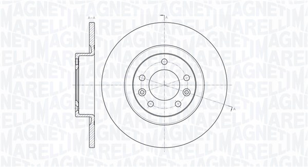 MAGNETI MARELLI Bremseskive 361302040341 290mm 12mm for PEUGEOT