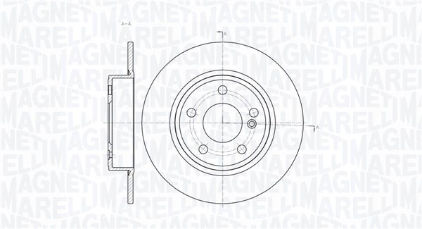 MAGNETI MARELLI Bremseskive 361302040359 276mm 9mm for MERCEDES-BENZ