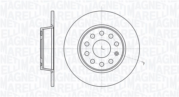 MAGNETI MARELLI Bremseskive 361302040367 272mm 10mm for VW JETTA