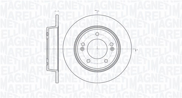 MAGNETI MARELLI Bremseskive 361302040381 262mm 10mm for KIA HYUNDAI