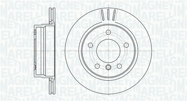 MAGNETI MARELLI Bremseskive 361302040394 276mm 19mm for BMW