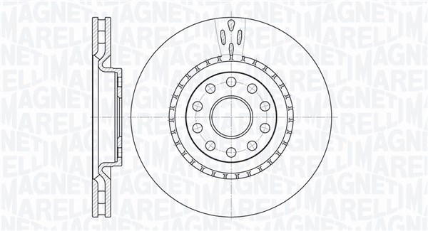 MAGNETI MARELLI Bremseskive 361302040400 306mm 28mm for LANCIA