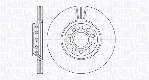 MAGNETI MARELLI Bremseskive 361302040412 312mm 25mm for VW AUDI AUDI (FAW)