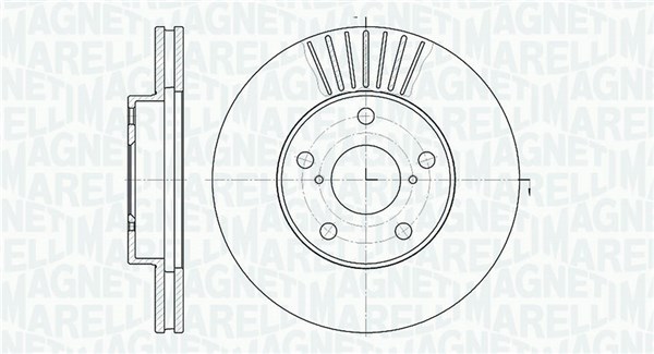 MAGNETI MARELLI Bremseskive 361302040444 275mm 25mm for TOYOTA