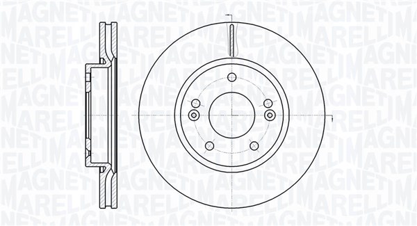 MAGNETI MARELLI Bremseskive 361302040466 280mm 26mm for KIA