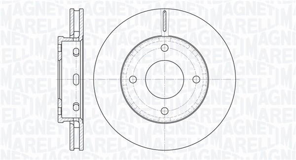 MAGNETI MARELLI Bremseskive 361302040504 256mm 24mm for MITSUBISHI SMART