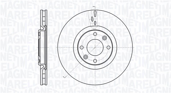 MAGNETI MARELLI Bremseskive 361302040508 302mm 26mm for PEUGEOT DS DS (CAPSA)
