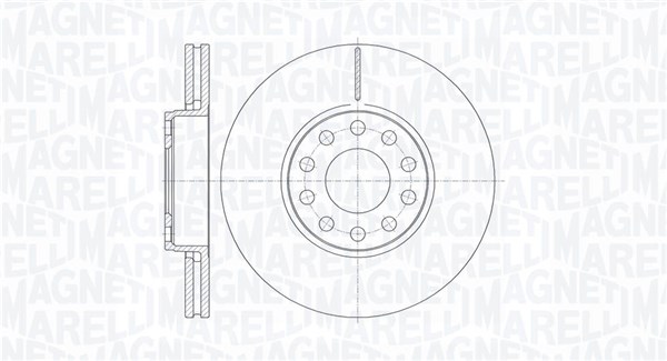 MAGNETI MARELLI Bremseskive 361302040530 288mm 25mm for VW