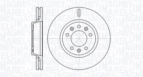 MAGNETI MARELLI Bremseskive 361302040526 280mm 28mm for PEUGEOT CITROËN FIAT TOYOTA