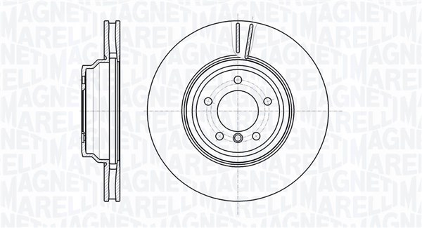MAGNETI MARELLI Bremseskive 361302040554 348mm 30mm for BMW