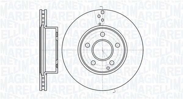 MAGNETI MARELLI Bremseskive 361302040572 288mm 25mm for MERCEDES-BENZ