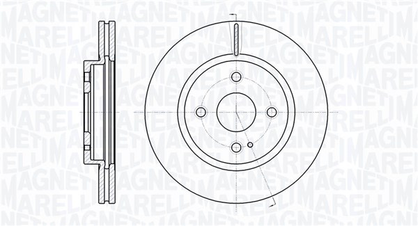 MAGNETI MARELLI Bremseskive 361302040592 258mm 23mm for MAZDA MAZDA (CHANGAN) FORD (CHANGAN)