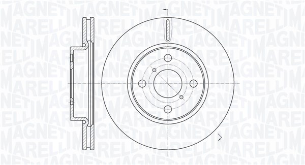 MAGNETI MARELLI Bremseskive 361302040590 258mm 22mm for DAIHATSU TOYOTA