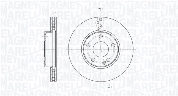 MAGNETI MARELLI Bremseskive 361302040602 280mm 25mm for MERCEDES-BENZ