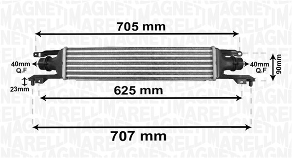 MAGNETI MARELLI Ladeluftkøler 351319204120 for OPEL VAUXHALL