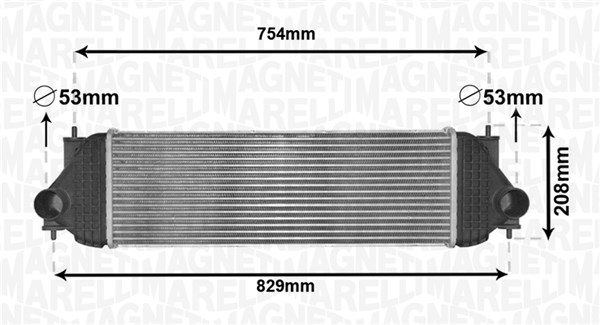 MAGNETI MARELLI Ladeluftkøler 351319205180 for SUZUKI