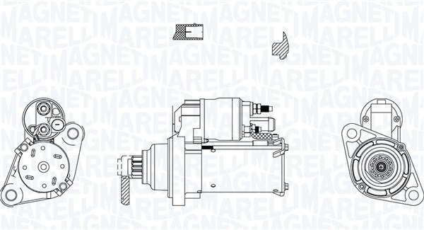 MAGNETI MARELLI Starter 063721324010 for VW