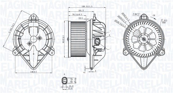MAGNETI MARELLI Kabineblæser 069412399010 for RENAULT