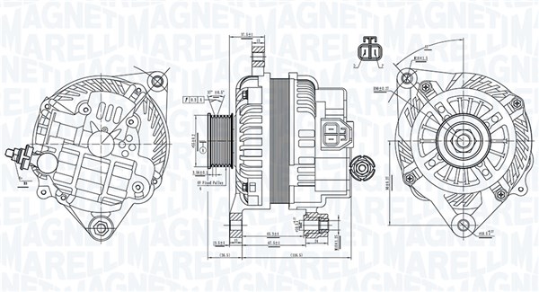 MAGNETI MARELLI Generator 063731898010 for MAZDA MITSUBISHI