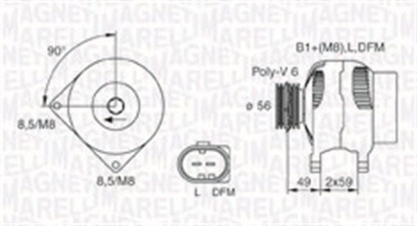 MAGNETI MARELLI Generator 063731378010 for VW