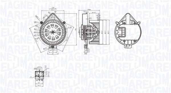 MAGNETI MARELLI Kabineblæser 069412281010 for VAG