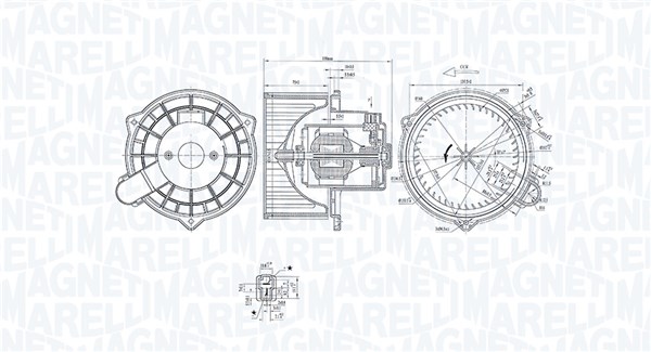 MAGNETI MARELLI Kabineblæser 069412367010 for HYUNDAI