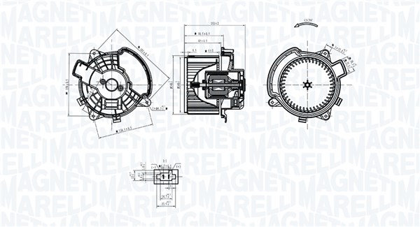 MAGNETI MARELLI Kabineblæser 069412375010 for ALFAROME/FIAT/LANCI