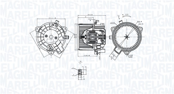 MAGNETI MARELLI Kabineblæser 069412381010 for ALFAROME/FIAT/LANCI