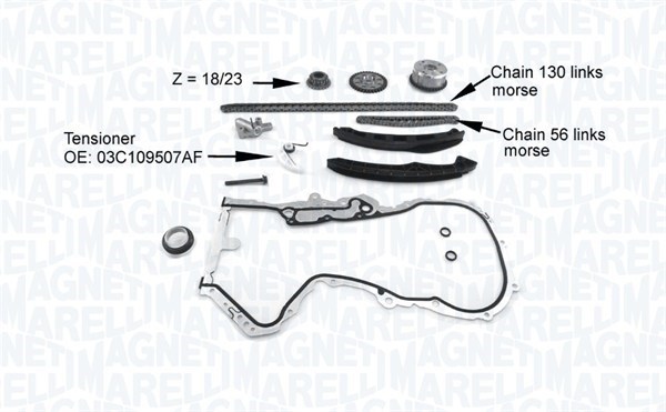 MAGNETI MARELLI Styrekædesæt 341500001200 for VW SEAT