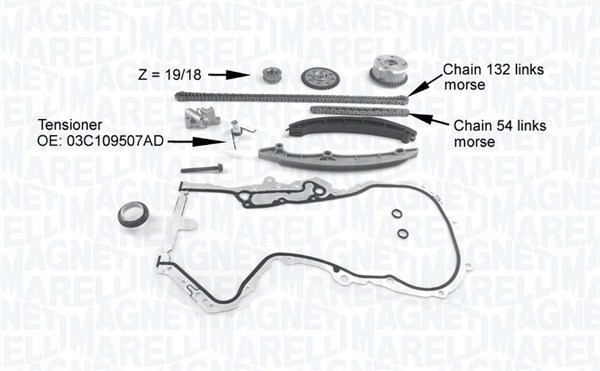 MAGNETI MARELLI Styrekædesæt 341500001220 for VW VAG
