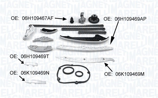 MAGNETI MARELLI Styrekædesæt 341500001370 for VW/SEAT SKODA SEAT VW