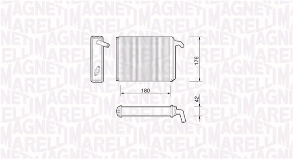 MAGNETI MARELLI Varmeelement, kabinevarme 350218054000 for ALFAROME/FIAT/LANCI